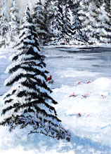  Winter in Maine Watercolor Painting